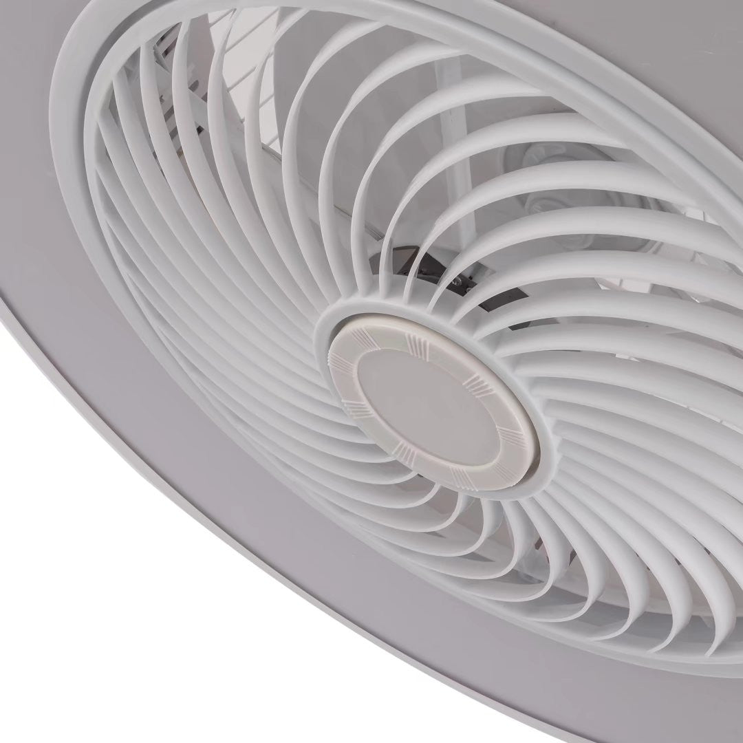 HomeRoots Contemporary Ceiling Lamp And Fan in White Finish