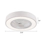 HomeRoots Contemporary Ceiling Lamp And Fan in White Finish