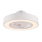 HomeRoots Contemporary Ceiling Lamp And Fan in White Finish