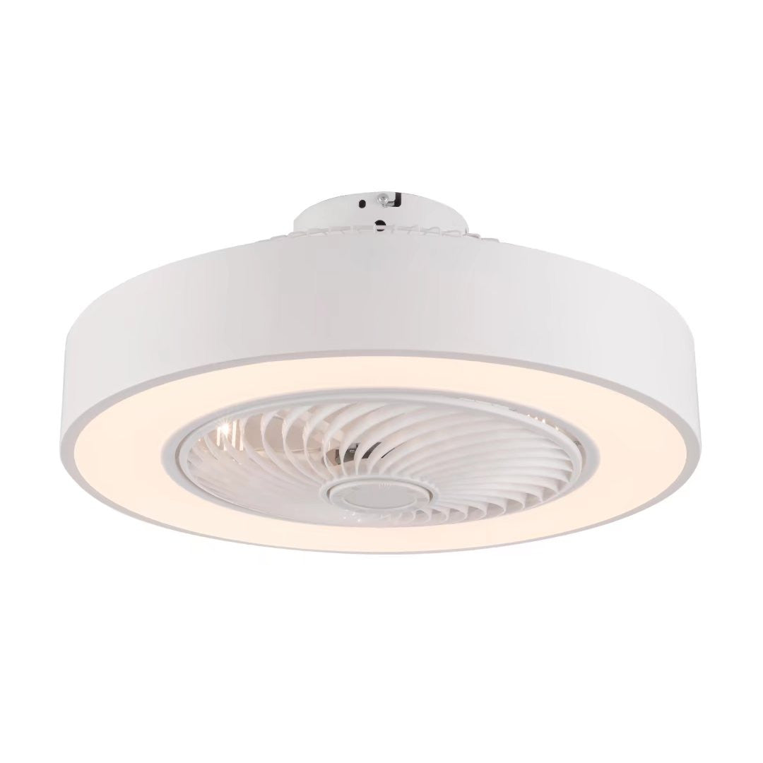 HomeRoots Contemporary Ceiling Lamp And Fan in White Finish