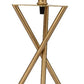 HomeRoots Contemporary Geo Table Lamp With White Shade in Gold Finish