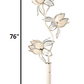 HomeRoots Contemporary Glass Floral Table Lamp in White Finish