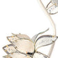 HomeRoots Contemporary Glass Floral Table Lamp in White Finish