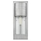 HomeRoots Contemporary Glass Wall Light With Brushed Silver Finish