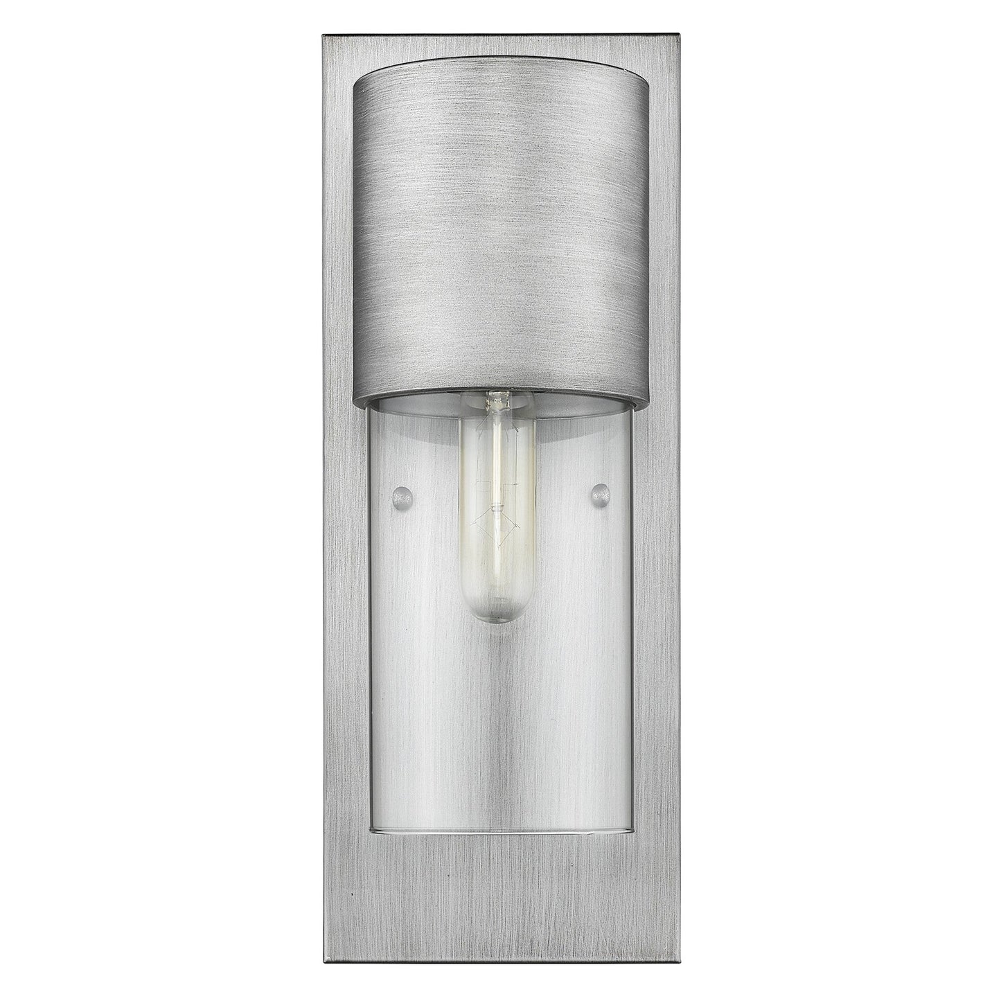 HomeRoots Contemporary Glass Wall Light With Brushed Silver Finish