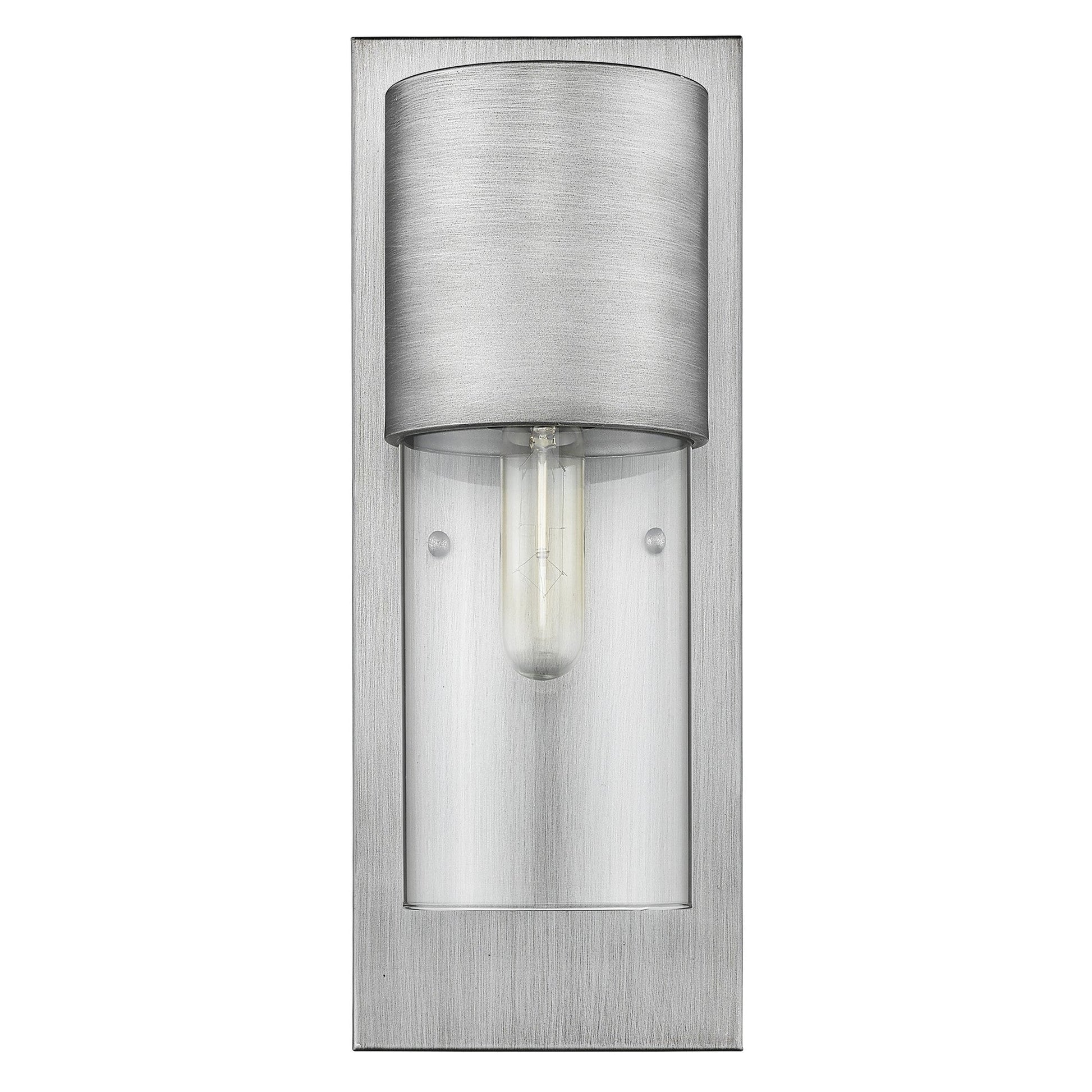 HomeRoots Contemporary Glass Wall Light With Brushed Silver Finish