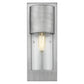 HomeRoots Contemporary Glass Wall Light With Brushed Silver Finish