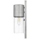 HomeRoots Contemporary Glass Wall Light With Brushed Silver Finish