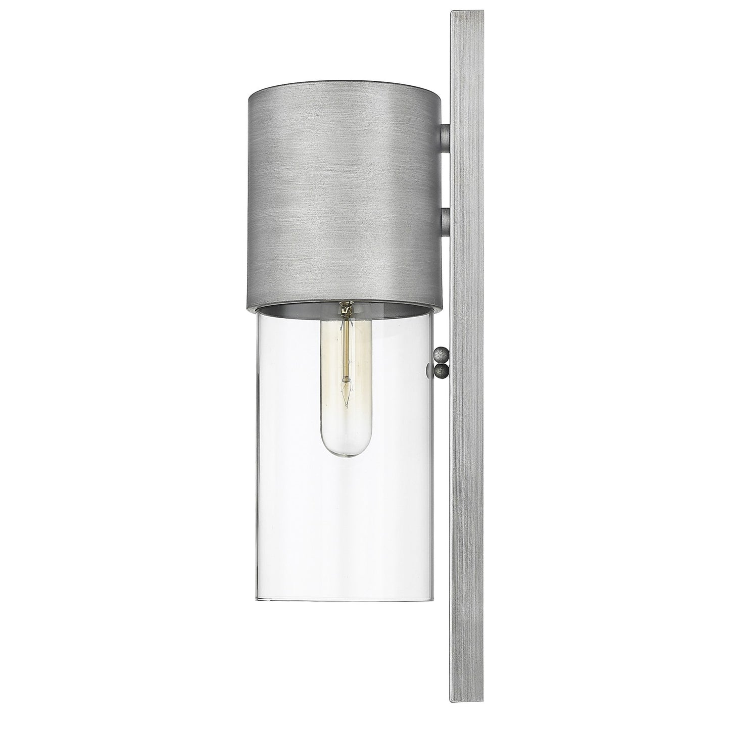 HomeRoots Contemporary Glass Wall Light With Brushed Silver Finish