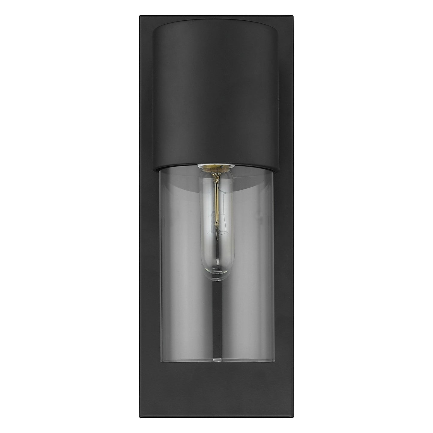 HomeRoots Contemporary Glass Wall Light With Matte Black Finish