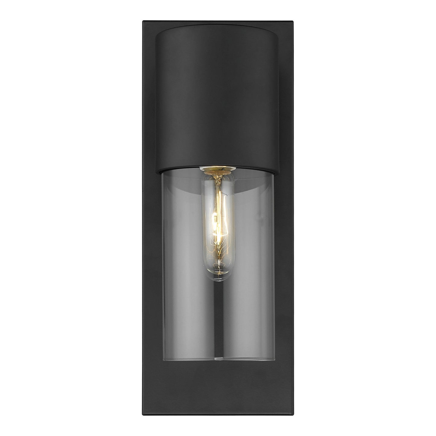 HomeRoots Contemporary Glass Wall Light With Matte Black Finish