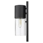 HomeRoots Contemporary Glass Wall Light With Matte Black Finish