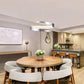 HomeRoots Contemporary LED Circular Spiral Chandelier in Silver Finish