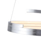HomeRoots Contemporary LED Circular Spiral Chandelier in Silver Finish