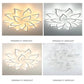 HomeRoots Contemporary Lotus Petal LED Ceiling Light in White Finish