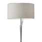 HomeRoots Contemporary Metal Table Lamp With Brushed Steel Finish
