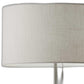 HomeRoots Contemporary Metal Table Lamp With Brushed Steel Finish