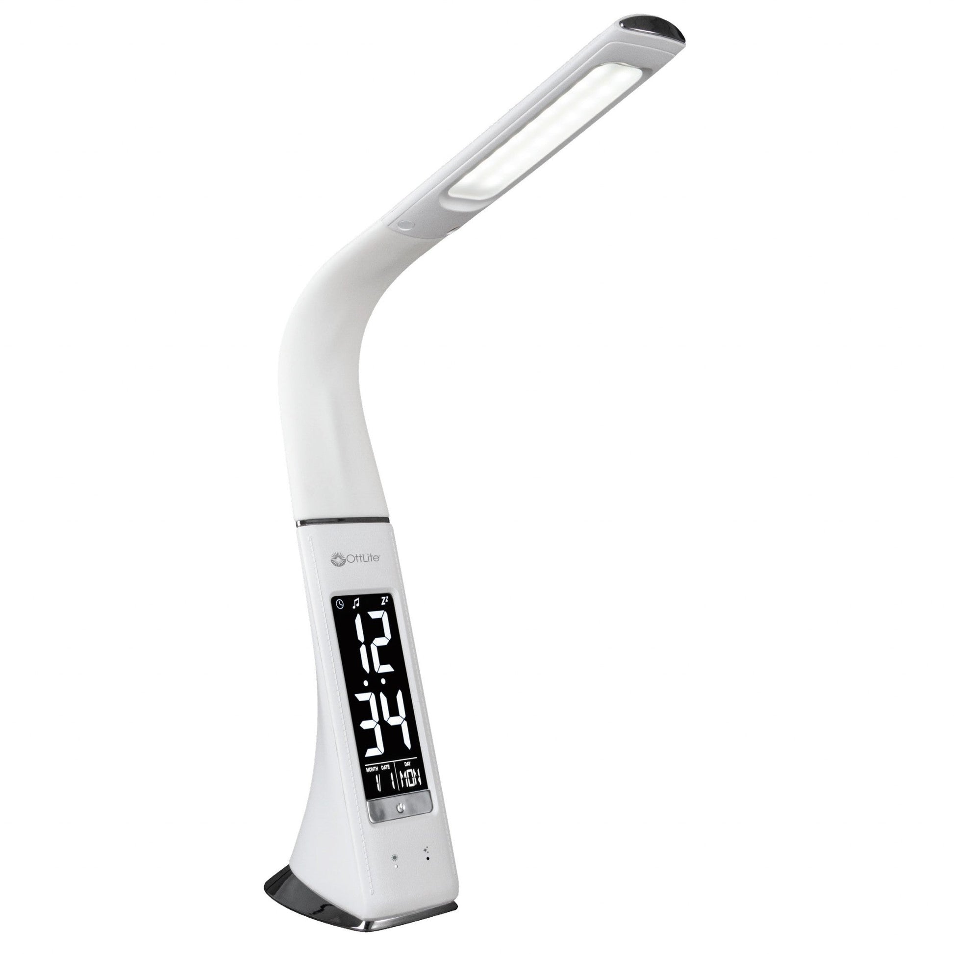 HomeRoots Contemporary Sanitizing LED Desk Lamp With Matte White Finish