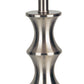 HomeRoots Contemporary Table Lamp With White Shade in Silver Finish