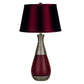 HomeRoots Contemporary Table Lamp in Maroon Finish