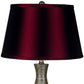 HomeRoots Contemporary Table Lamp in Maroon Finish