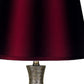 HomeRoots Contemporary Table Lamp in Maroon Finish
