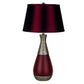 HomeRoots Contemporary Table Lamp in Maroon Finish