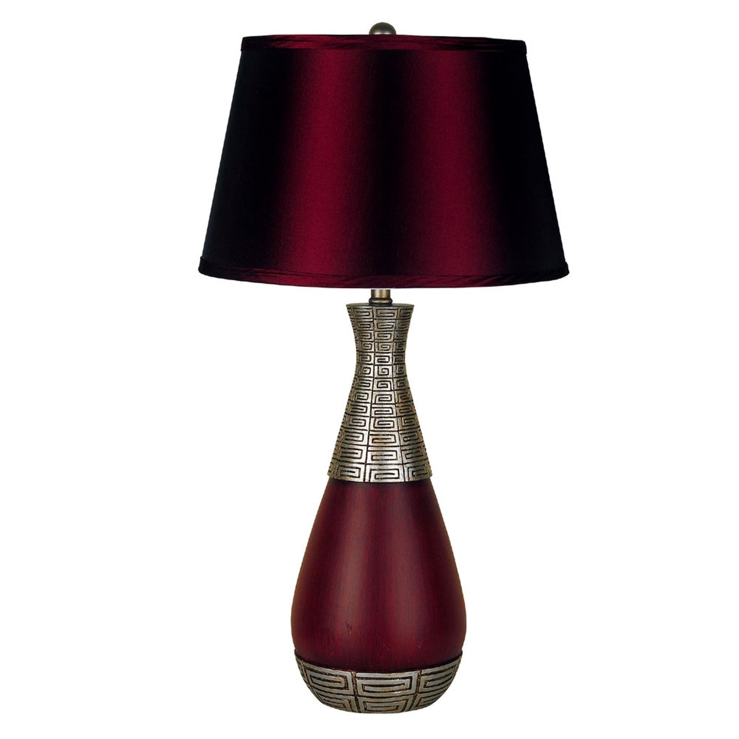 HomeRoots Contemporary Table Lamp in Maroon Finish