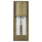 HomeRoots Contemporary Wall Light With Brushed Gold and Glass Finish