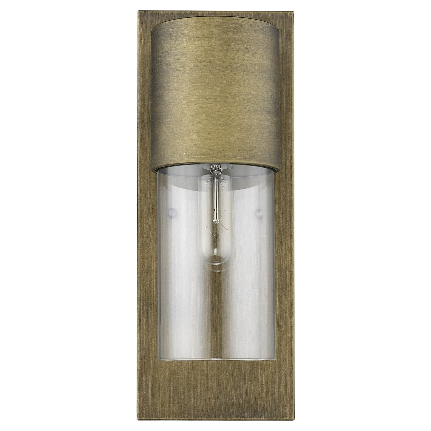 HomeRoots Contemporary Wall Light With Brushed Gold and Glass Finish