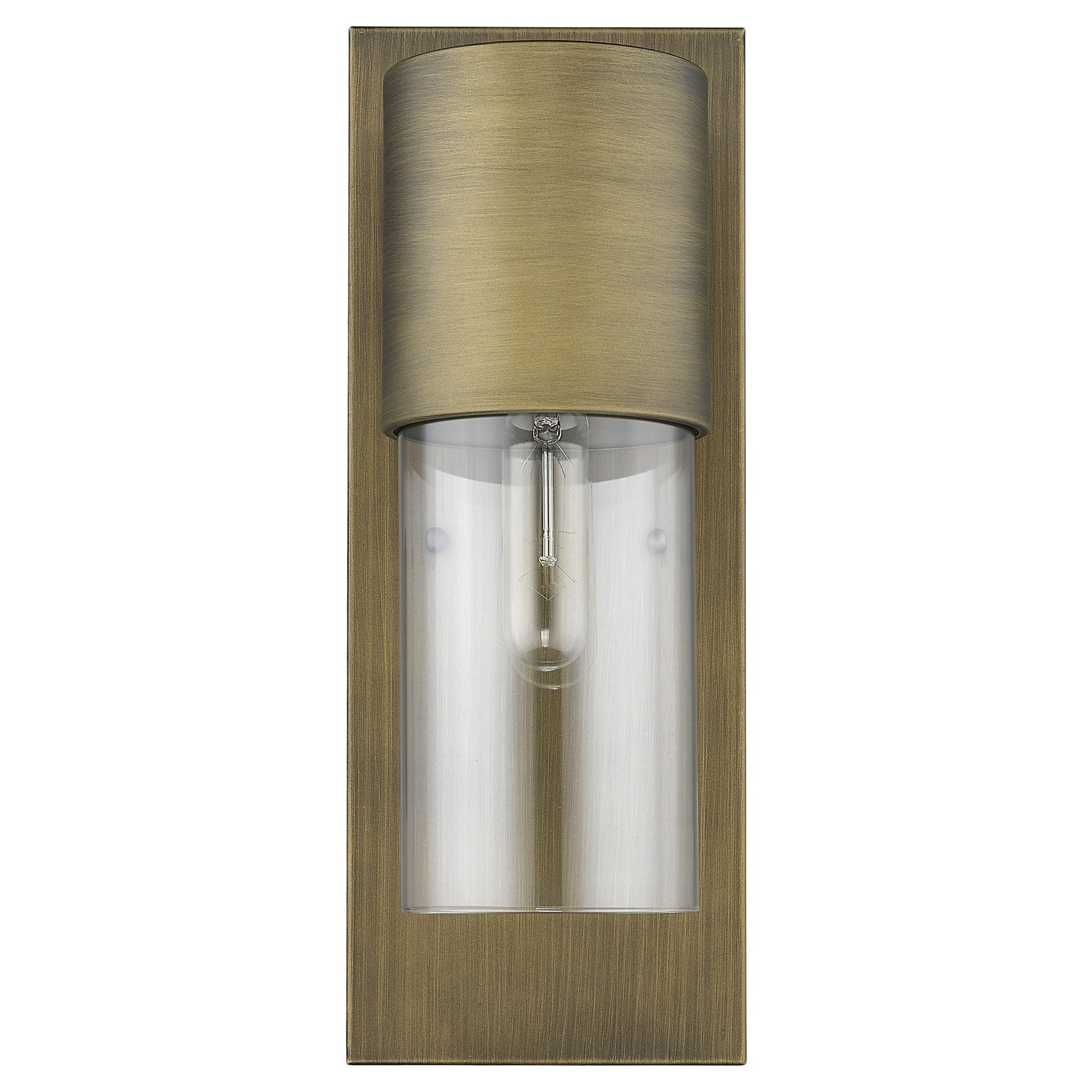 HomeRoots Contemporary Wall Light With Brushed Gold and Glass Finish