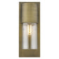 HomeRoots Contemporary Wall Light With Brushed Gold and Glass Finish