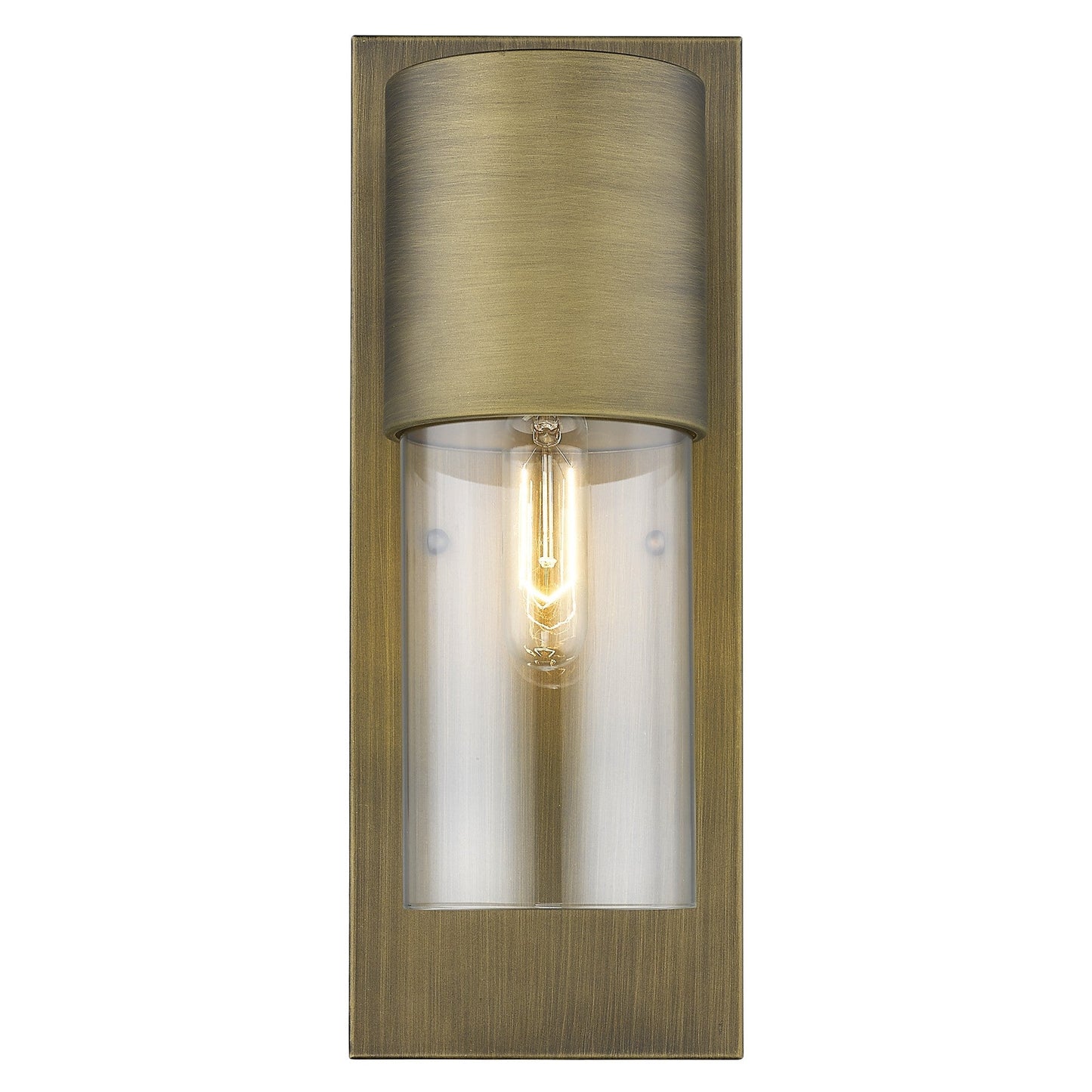 HomeRoots Contemporary Wall Light With Brushed Gold and Glass Finish