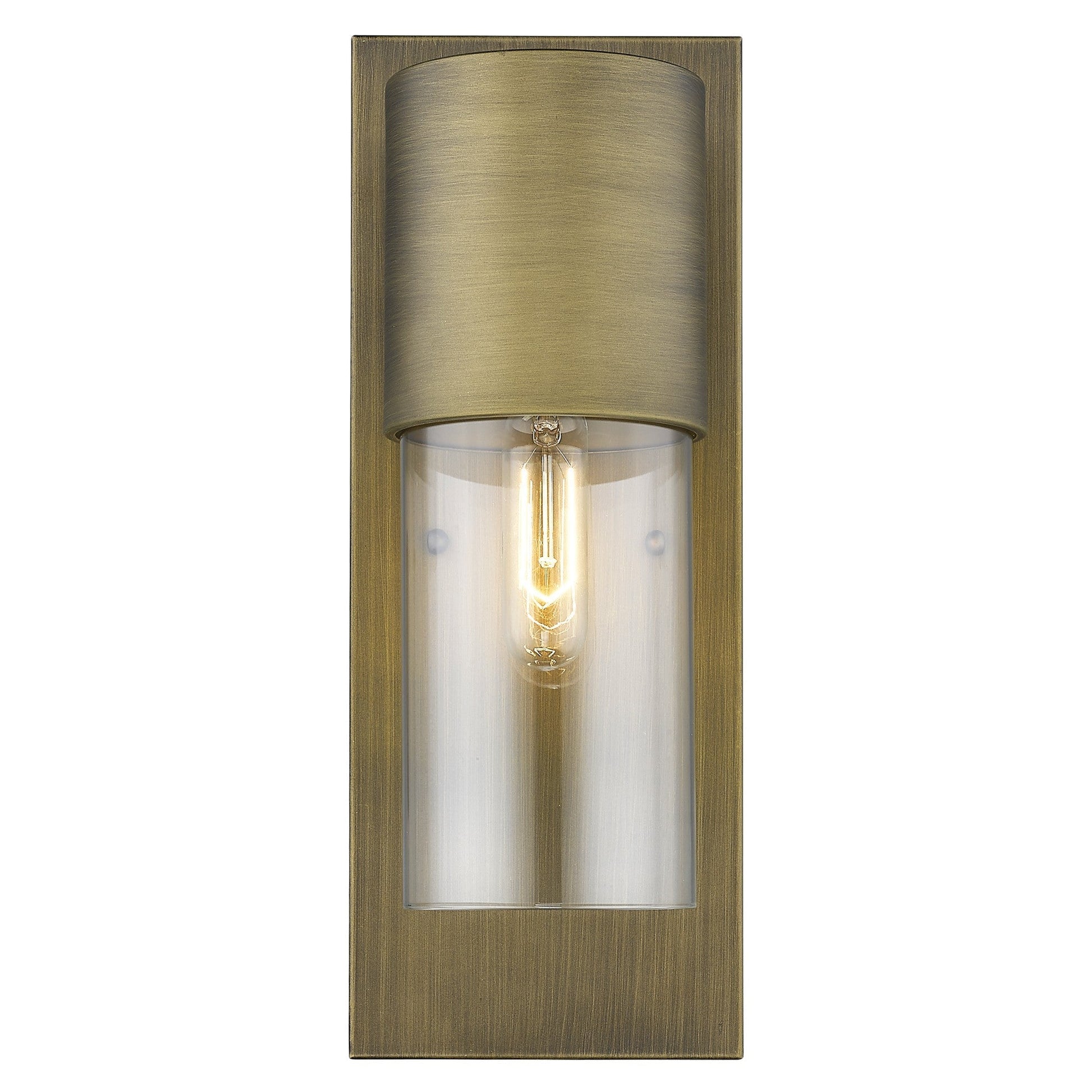 HomeRoots Contemporary Wall Light With Brushed Gold and Glass Finish