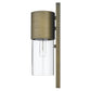 HomeRoots Contemporary Wall Light With Brushed Gold and Glass Finish