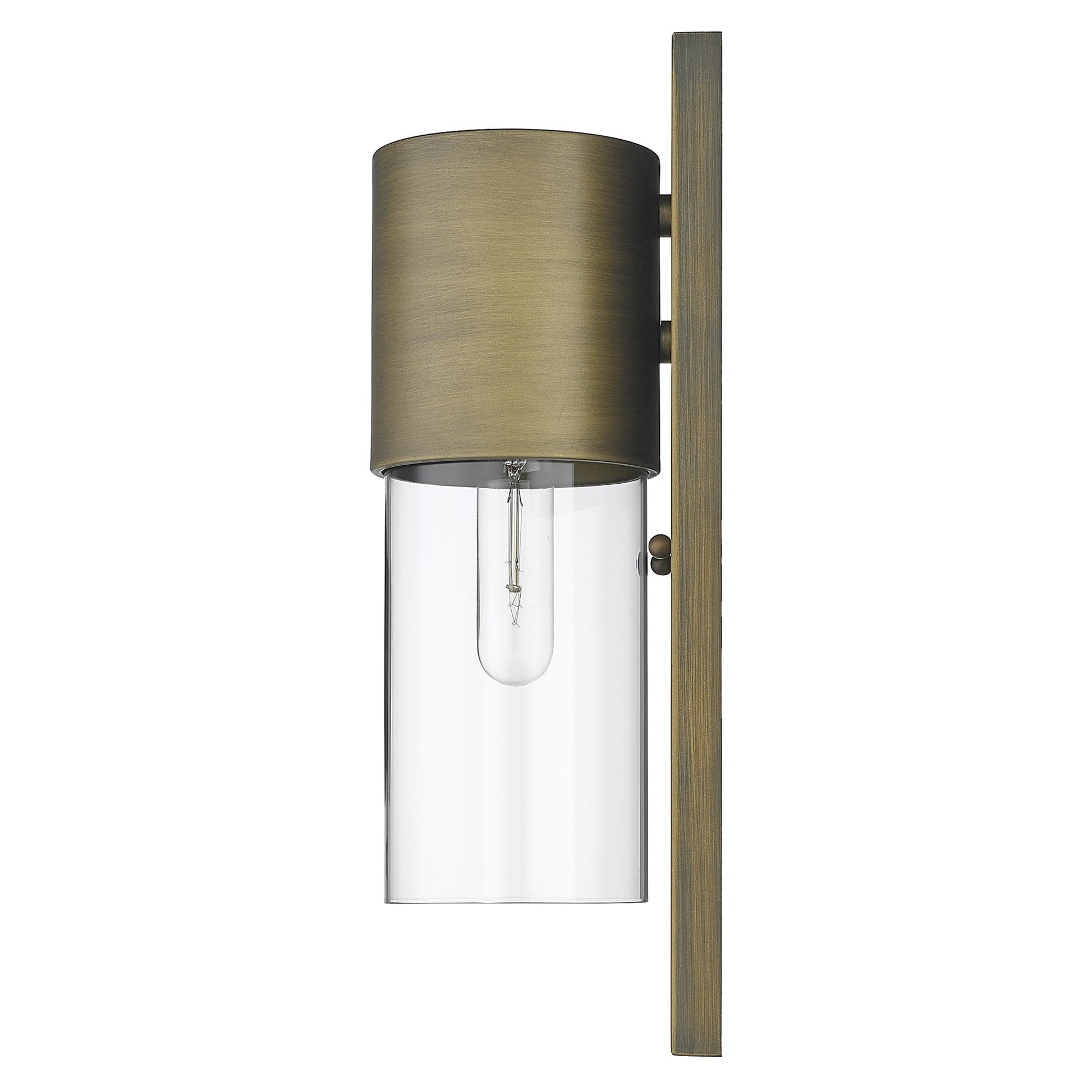 HomeRoots Contemporary Wall Light With Brushed Gold and Glass Finish