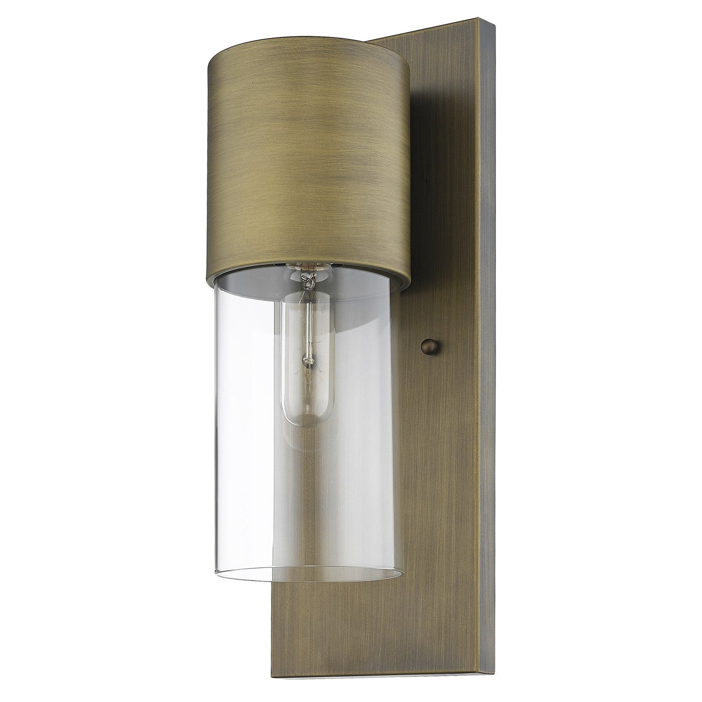 HomeRoots Contemporary Wall Light With Brushed Gold and Glass Finish