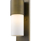 HomeRoots Contemporary Wall Light With Brushed Gold and White Finish
