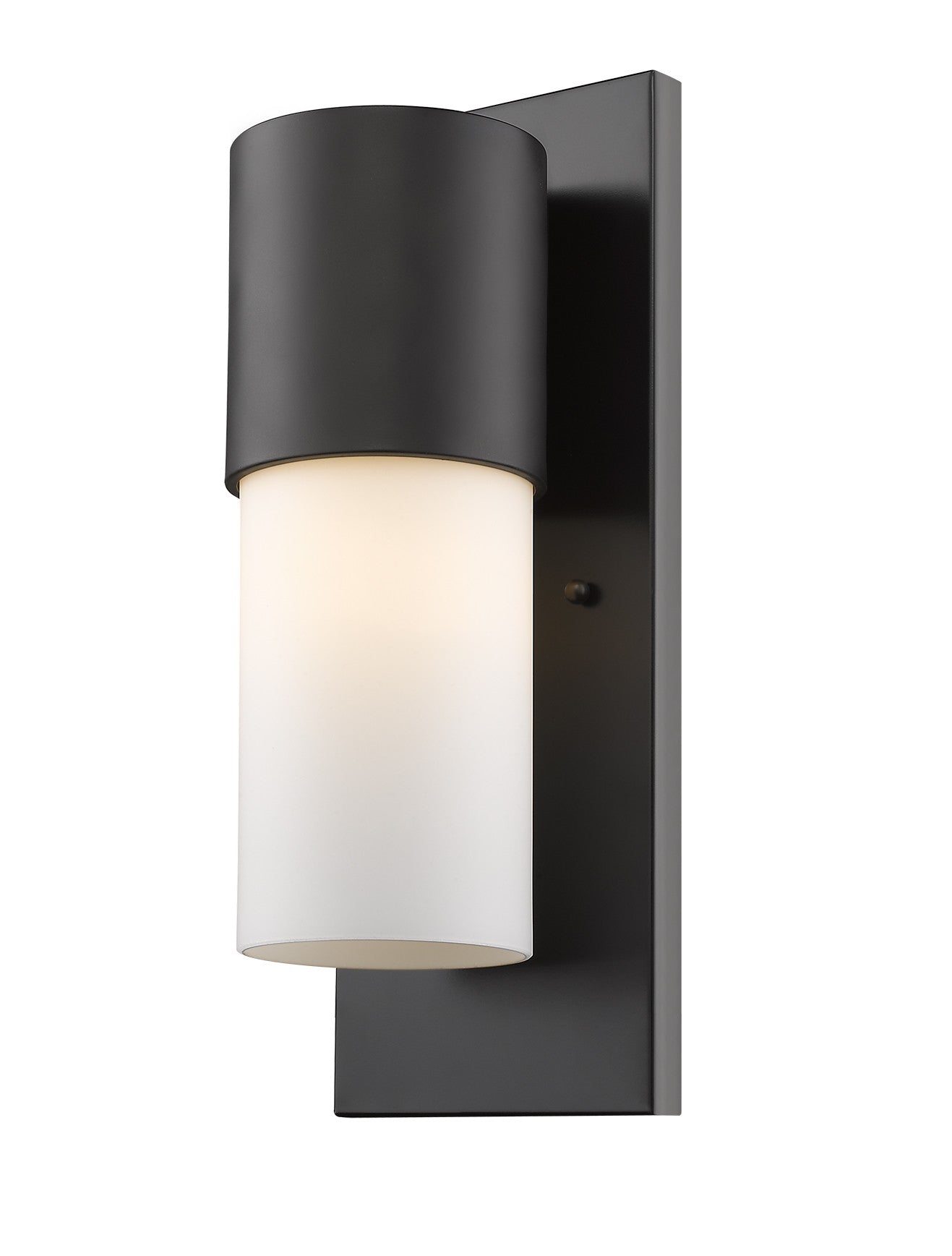 HomeRoots Contemporary Wall Light in Antique Bronze and White Finish