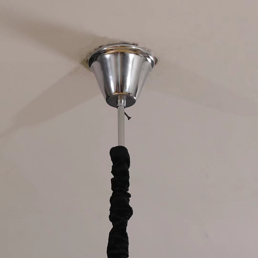 HomeRoots Contemporary White Chandelier With Faux Crystal Finish