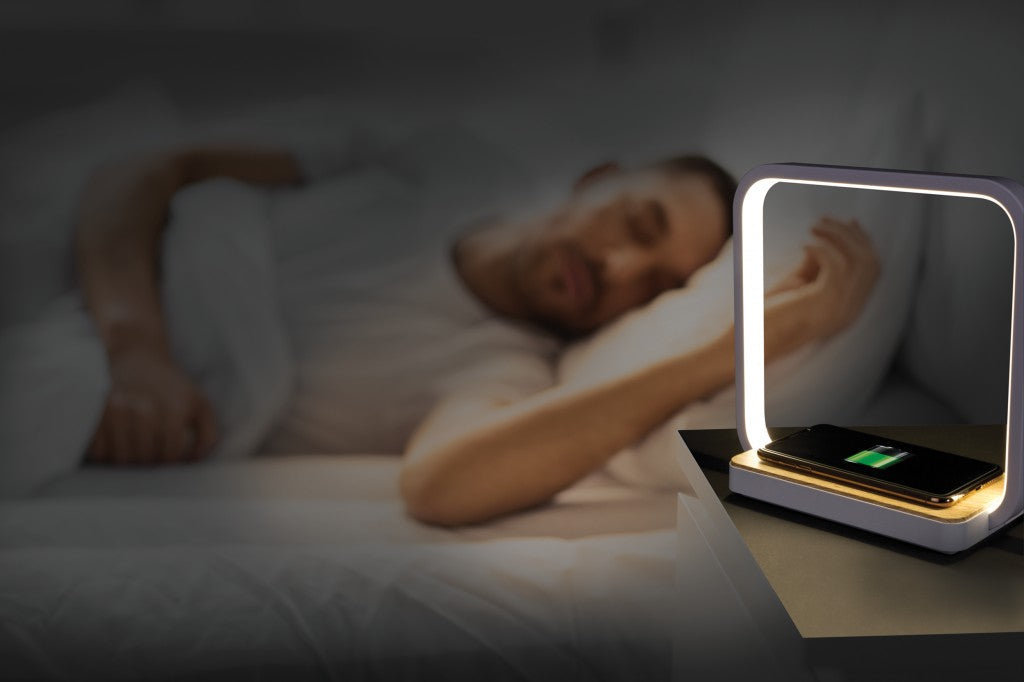 HomeRoots Contemporary White Nightlight With Wireless Phone Charger
