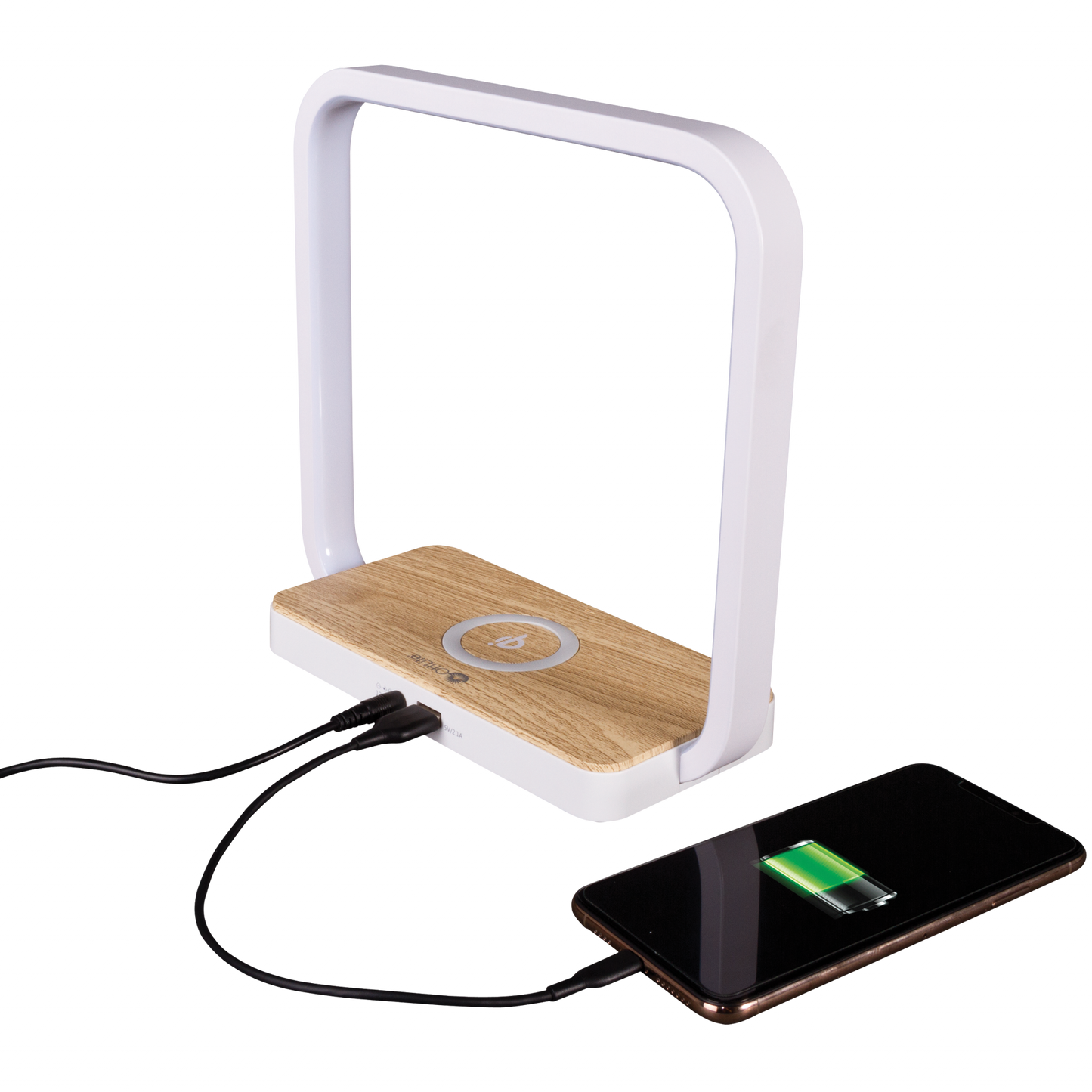 HomeRoots Contemporary White Nightlight With Wireless Phone Charger