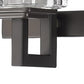 HomeRoots Coralie 3-Light Sconce With Pressed Crystal Shades and Oil Rubbed Bronze Finish