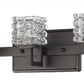 HomeRoots Coralie 3-Light Sconce With Pressed Crystal Shades and Oil Rubbed Bronze Finish