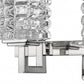 HomeRoots Coralie 3-Light Wall Sconce With Pressed Crystal Shades in Polished Nickel Finish