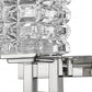 HomeRoots Coralie 3-Light Wall Sconce With Pressed Crystal Shades in Polished Nickel Finish