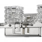 HomeRoots Coralie 3-Light Wall Sconce With Pressed Crystal Shades in Polished Nickel Finish