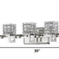 HomeRoots Coralie 5-Light Wall Sconce With Pressed Crystal Shades and Polished Nickel Finish