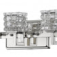 HomeRoots Coralie 5-Light Wall Sconce With Pressed Crystal Shades and Polished Nickel Finish