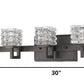 HomeRoots Coralie 5-Light Wall Sconce With Pressed Crystal Shades in Oil Rubbed Bronze Finish